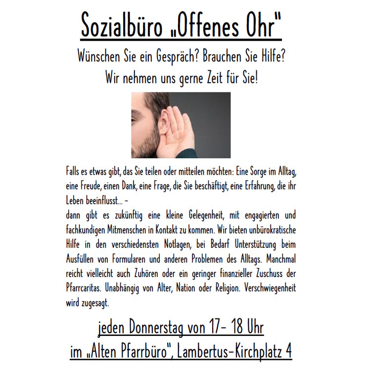 jeden Donnerstag von 17-18 Uhr