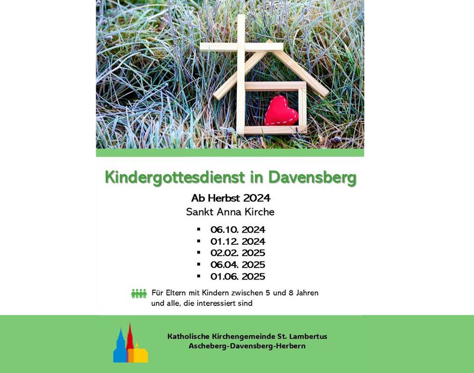 Kindergottesdienste ab Herbst...
in der St. Anna Kirche