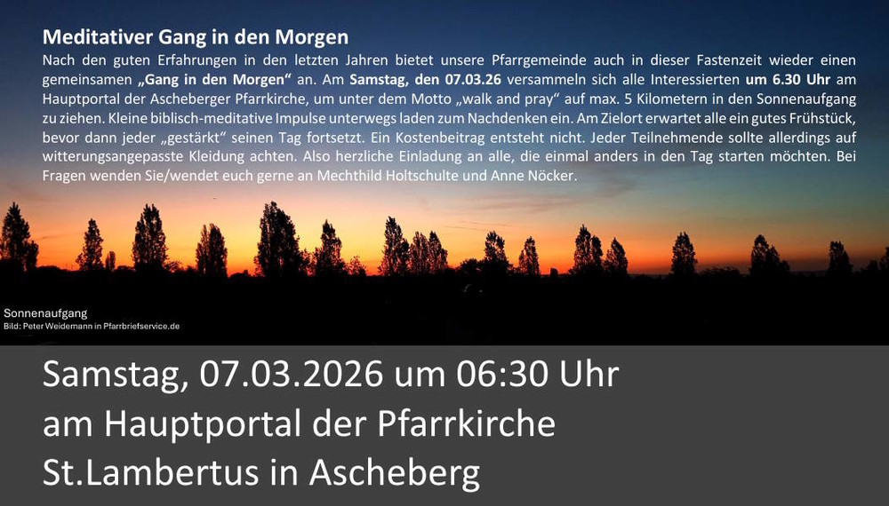 Meditativer Gang in den Morgen...