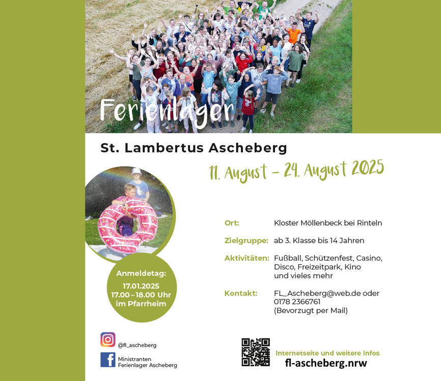 Ferienlager 2025 - Infos...