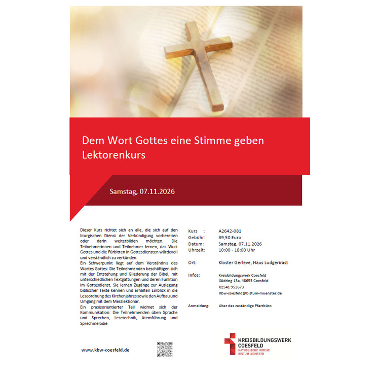 Samstag 07.11.2026 Coesfeld