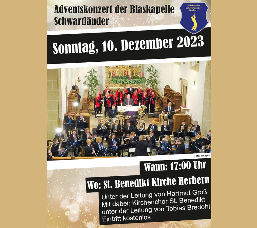 10. Dezember 2023 - 17:00 Uhr
in der St. Benedikt Kirche in Herbern