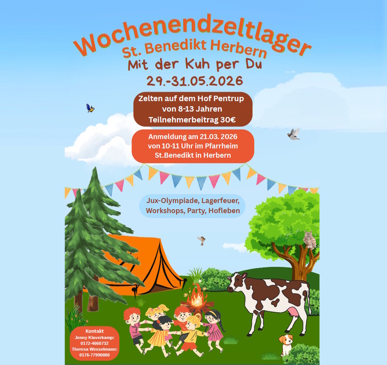 Zeltlager 29.-31.Mai 2026...