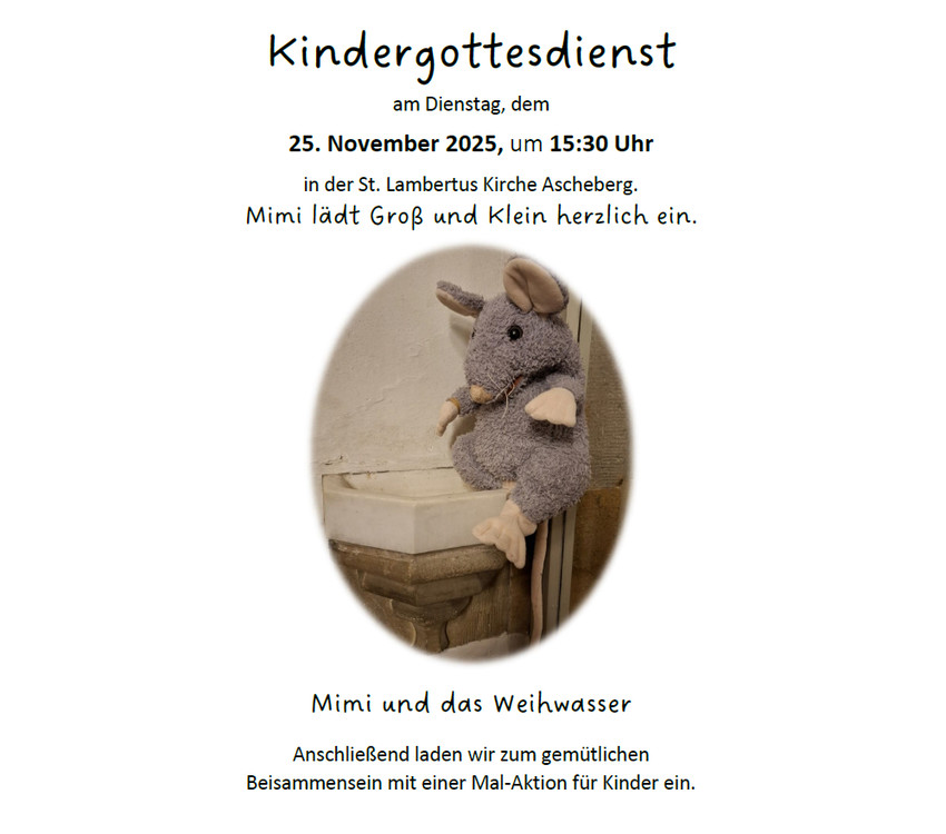 Kindergottesdienst am 25.11.2025