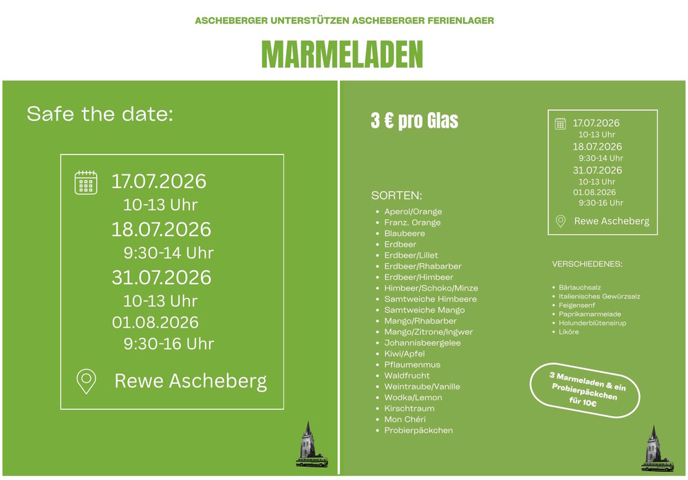 am 17, 18, 31. Juli und am 1. August