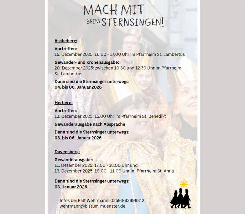 Mach mit beim Sternsingen ...